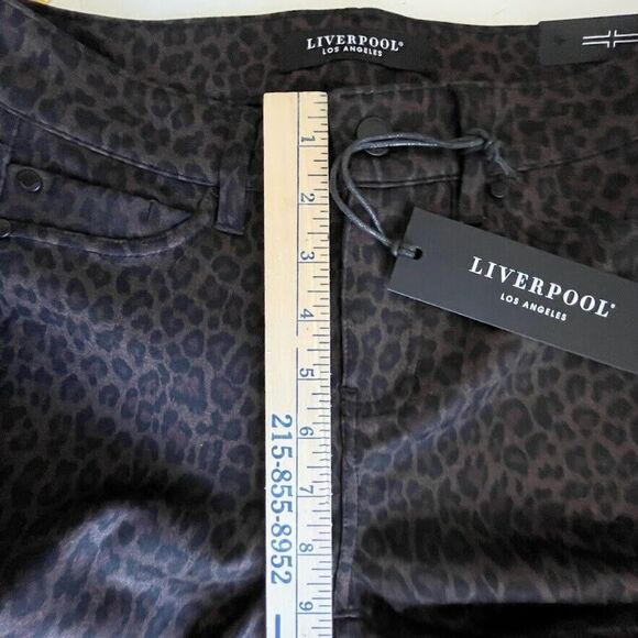 Liverpool Madonna Leggings Cheetah Ponte Knit Slim Pants Size 0/25 NEW! $98 - Picture 10 of 12